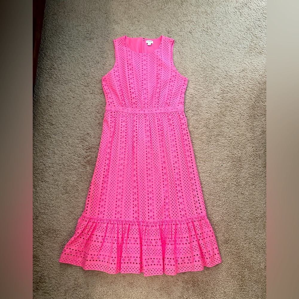 J crew cotton knit dress pink